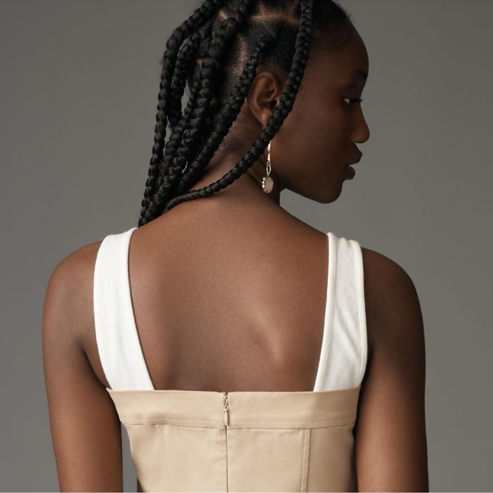 Anthropologie Beige Mini Dress - Picture 4 of 6